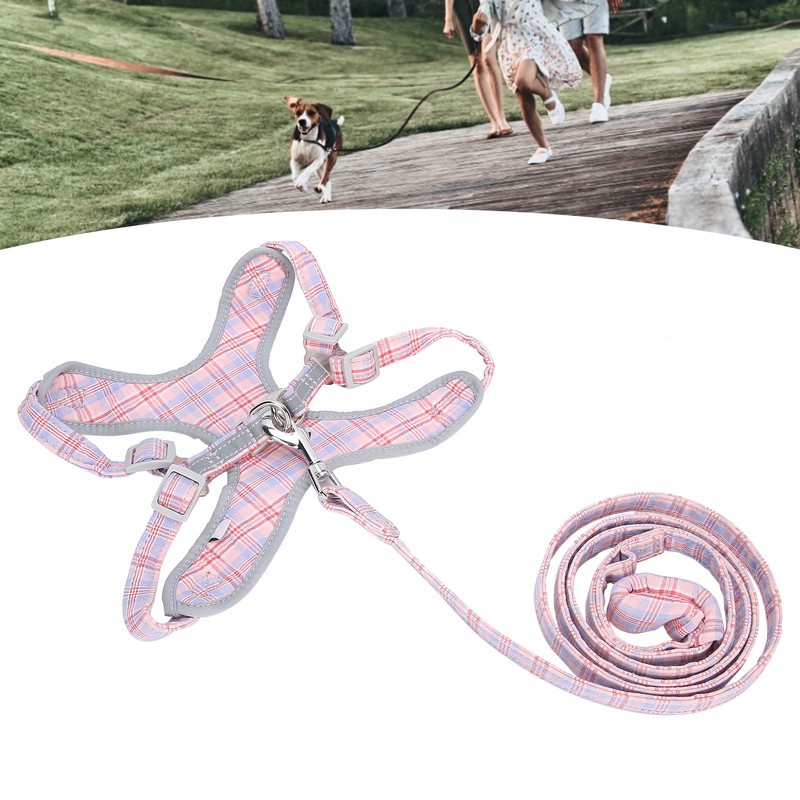 Dog Harness Leash Set Pet Reflective Training Vest Adjustable Chest
