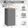 BALEINE Laundry Hamper with Lid, Tall Laundry Baskets with Bamboo