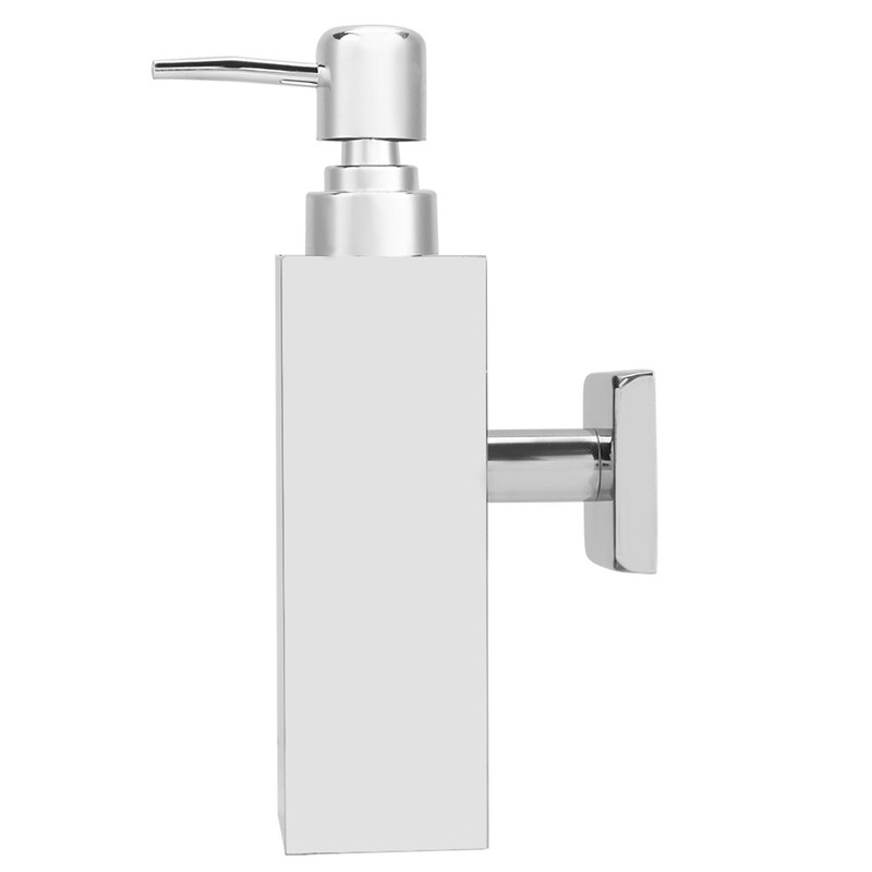 Wall Mounted Stainless Steel Square Manual Hand Liquid Soap Lotion