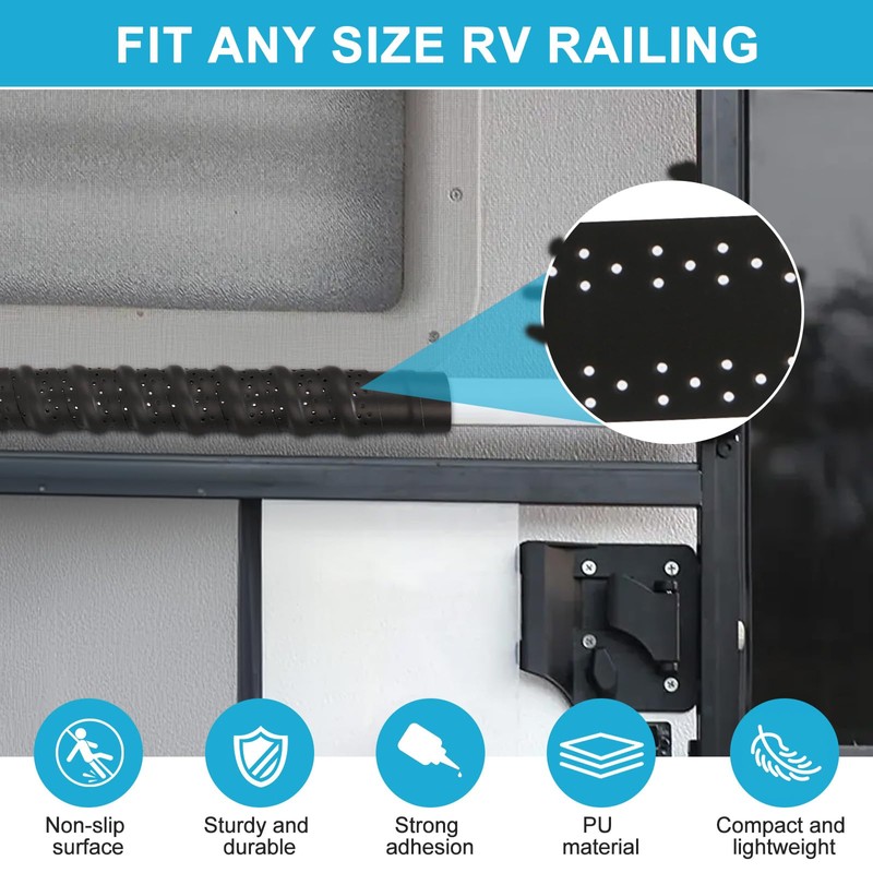 2Pcs Camper Handle Grip, RV Handrail Replacement, Easy Install RV