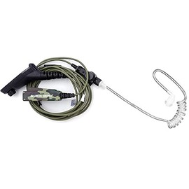 LIFE IS SIMPLE Headset for Motorola Radio, Security Headset for Motorola DP Series, with Sound Tube and PTT Button, Motorola MTP850s, Motorola MTP6650 and More, EMP3963-MD3 in Camouflage