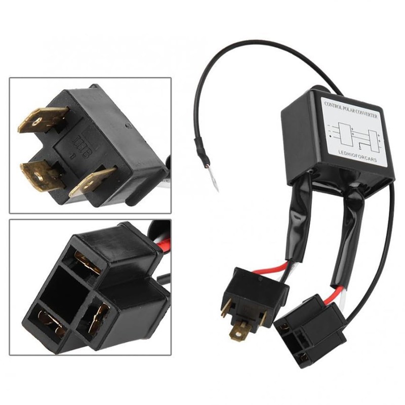 CGEAMDY 2 Pieces Universal H4 Negative Polar Converter Switch, LED