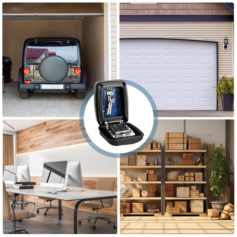 Key Safe Wall Mounted, Large Key Lockable Box Outdoor with