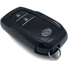 Nordecco Protective Case ABS Gloss Compatible with Hilux Innovation Fortuner SW4 CHR 200 Avensis AuRIS Corolla, 2/3/4 Buttons Smart Keyless Entry Remote Control Key (Black)