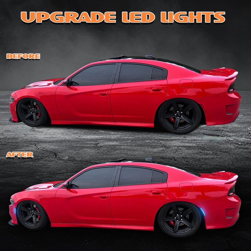 AreLokpri Dynamic LED Side Marker Light Compatible with Dodge Charger