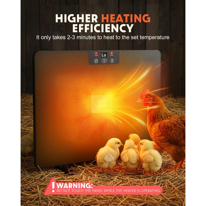 Torlaist 2026 Upgraded Chicken Coop Heater, 200W Chick Brooder Heating