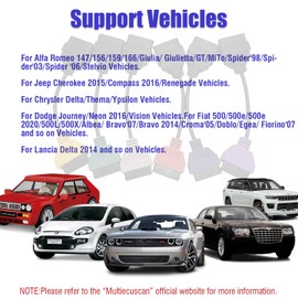 VZG OBD2 Cable Set for FiatECUscan,Compatible with OBDii Diagnostic Scanner Replacement Fiat/Jeep/Chrysler/Dodge/Lancia ECU Connector Tools,MultiECUScan Adapter Cable Work with OBD Code Reader