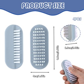 4Pcs Nail Brush, Nail Brushes for Cleaning Nails, Nail Brushes Easy to Use for Cleaning Nails, Nail Scrubbing Brush for Hands Feet Nails for Men Women Kids(Multicolored)