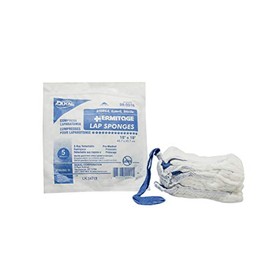 Dukal 99-0018 Laparotomy Sponge, Sterile, Pre-Treated, CSR Wrap, 18" W x 18" L (40 Packs of 5) (Pack of 200)