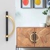Coinkoly 10 Pack Black Brushed Gold Cabinet Pulls 5 Inch(128MM)