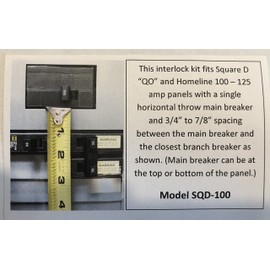 GenSafety Generator Interlock Kit SQD100A for Square D Homeline 100 AMP and 125 Amp Panels - Made in USA!