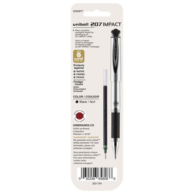 uniball Refill For Gel Impact Gel Pens, Bold Conical Tip,