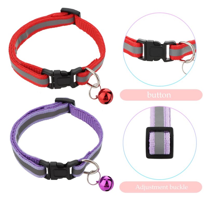 4 Pack Rabbit Adjustable Collars with Bell, Guinea Pig Dragon