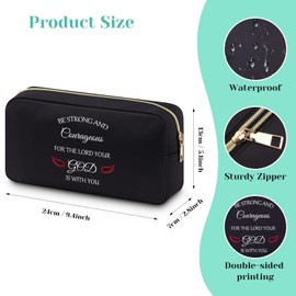 Religious Bible Verses Gifts Makeup Bag Christian Gifts for Women Faith Inspirational Gifts for Women Christian Bag for Women Double Sided Cosmetic Bag Christmas Birthday Gift for Christian Women