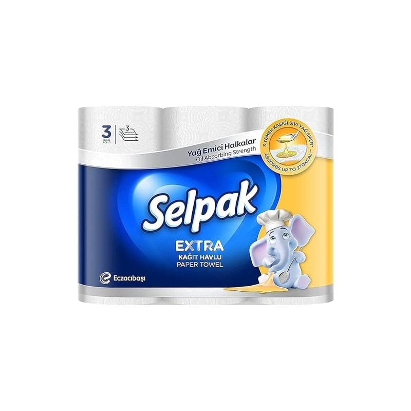 Selpak Calorie Absorber Kitchen Towel Paper Tissue - 3 Roll