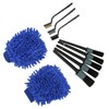 10pcs Car Detailing Brush Kit Wash Mitt Wire Brushes Flexible