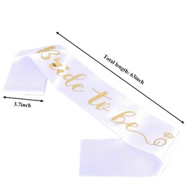 Luwigs Bride to Be Sash for Bridal Shower Bachelorette Party Wedding