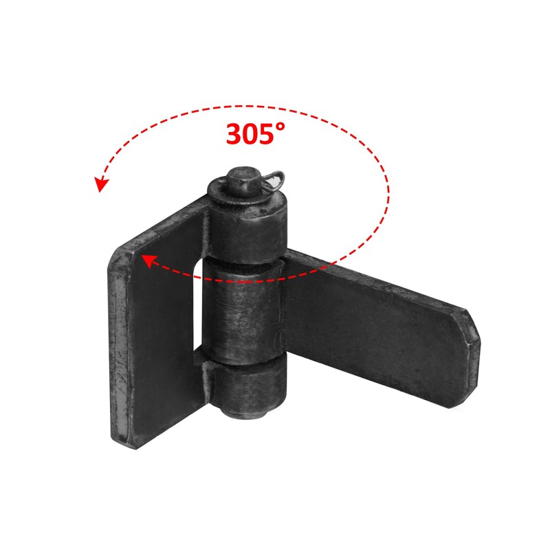 heneng 6 Pcs Weld-On Trailer Hinges, 5-1/8" x 3-1/4", Strap