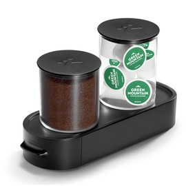 Keurig K-Cup Pod & Ground Coffee Storage Unit, Coffee Storage, Holds up to 12 ounces of Ground Coffee & 12 K-Cup Pods, Black