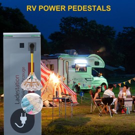 Rophor 30 Amp to 110 Adapter Generator Power Cord, 3 Prong 30 Amp to 15 Amp Generator Adapter, Nema TT-30P Male to 3X 5-20R Female with Lighted End, 1.5 FT