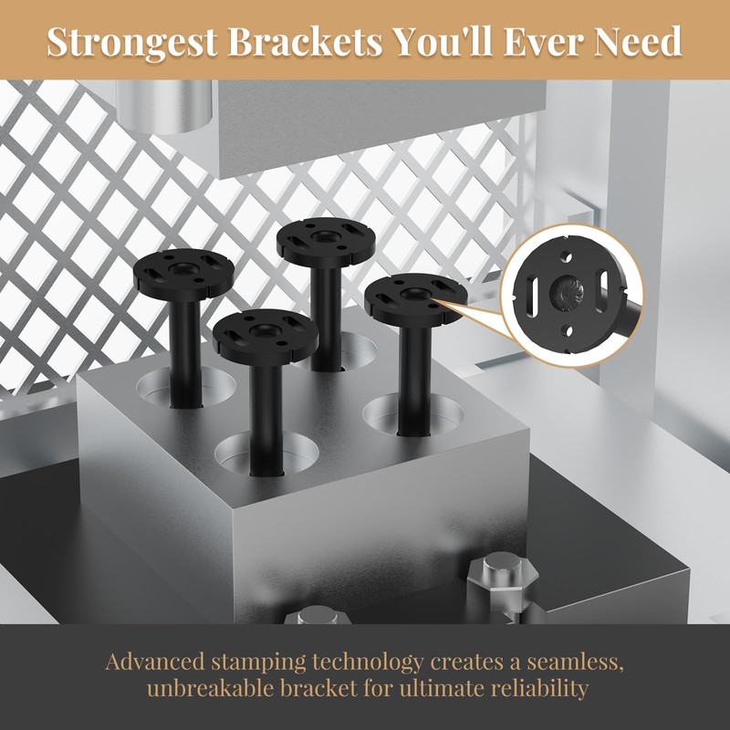 6pcs Wall Shelf Brackets Heavy Duty Floating Shelf Bracket Hidden,Invisible