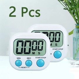 2 pcs Digital Large Kitchen Cooking Timer Countdown Clock Loud Alarm Magnetic