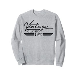 Vintage 94th Birthday Decorations Vintage 1931 94 Years Old Sweatshirt