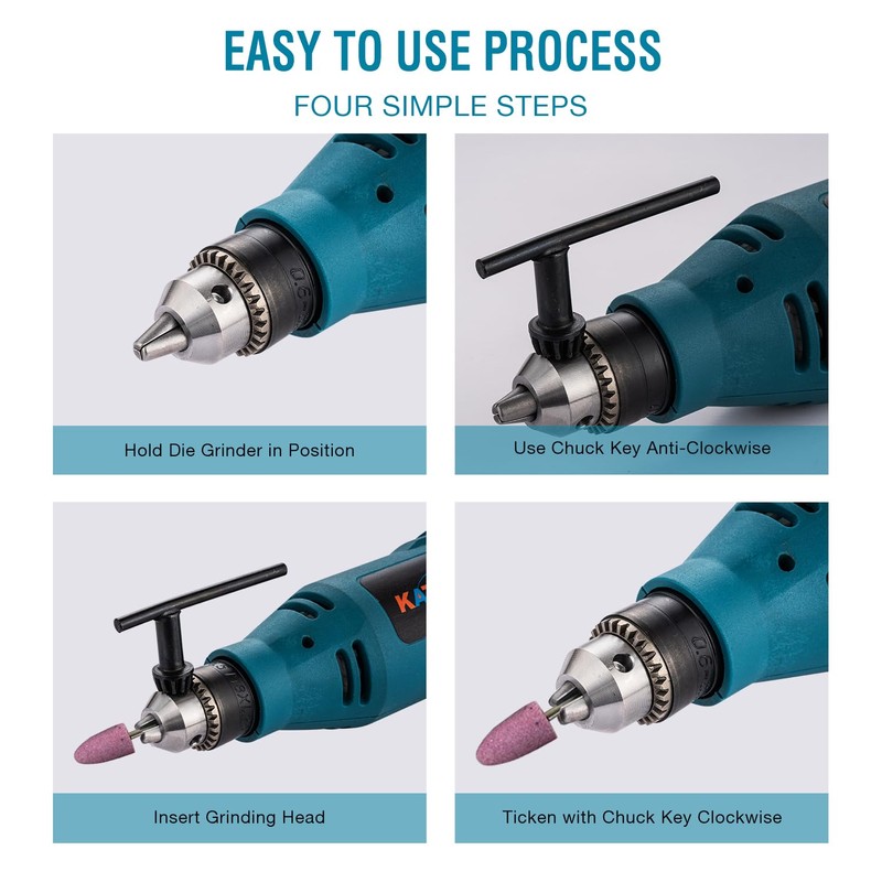 KATSU Tools Electric Mini Die Grinder 130W Handheld Straight Grinder