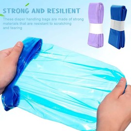 VONJUMA Pack of 4 Nappy Bin Refill Cassettes Excellent Sealing and Toughness Nappy Bin Refill Bag Compatible with All Nappy Bins Cat Litter Disposal Bucket