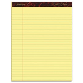 Gold Fibre Writing Pads, Legal/Wide Rule, Ltr, White, 50-Sheet Pads/Pack, Dozen by Ampad