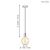 Eglo York Pendant Light Steel 60 W Matt Nickel