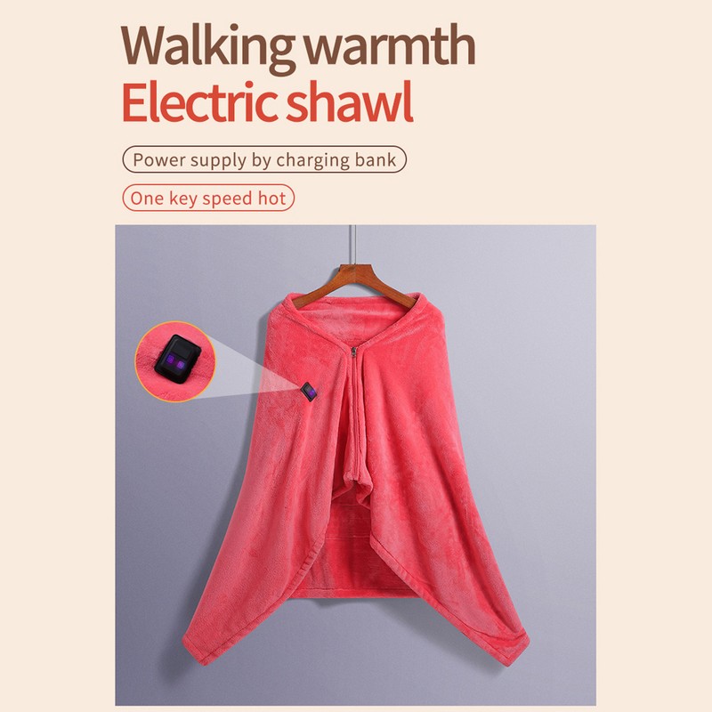 USB Electric Warm Heating Shawl Soft and Comfortable Blanket Winter