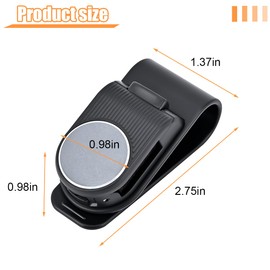 FALVFUN Sunglasses Holder for Car Sun Visor, Vehicle Eyeglass Hanger Clip Mount, Automotive Interior Glasses Ticket Card Holder Clamp Accessories, Universal for SUV, Sedan, Truck (Black)