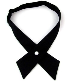 SYAYA - Pajarita cruzada para mujeres u hombres, corbata cruzada para niñas, uniforme y Lolita o cosplay, accesorio W-B-T2, Negro -, Talla única