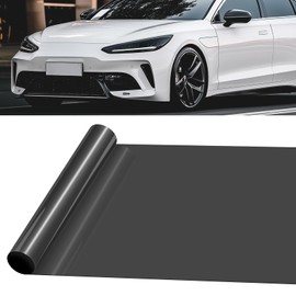 YiGia Tail Light Tint 12" X 3.9ft Self Adhesive Taillight Tint for Car Fog Light Rear Lamp Tail Light Car Sticker UV Protection Film Light Black