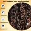12 Inch Pre-looped Yanky Twist Crochet Hair 8 Packs 30