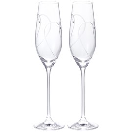 Wedgwood Pro Mesis To Hearts 58310700124 Champagne Glasses, Wedding Gift, Pair Glasses