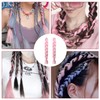 2 Pieces Bright Pink Wigs 60cm Glow in the Dark