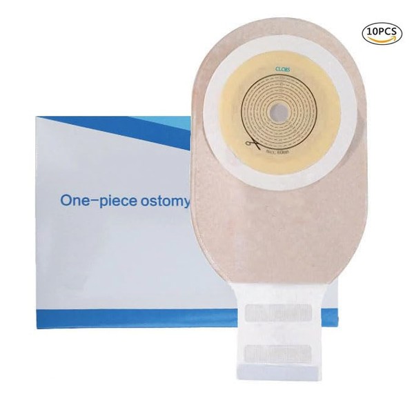 10 PCS Colostomy Bags,One Piece Drainable Pouches for Ostomy Ileostomy Stoma Care Supplies