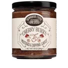 Brownwood Farms Flavored Mustard, Made in Small Batches, Sweet, Hot, Creamy and Delicious, From the Great Lakes Region (Cherry Berry, 10 Ounce)