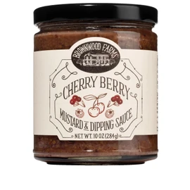 Brownwood Farms Flavored Mustard, Made in Small Batches, Sweet, Hot, Creamy and Delicious, From the Great Lakes Region (Cherry Berry, 10 Ounce)