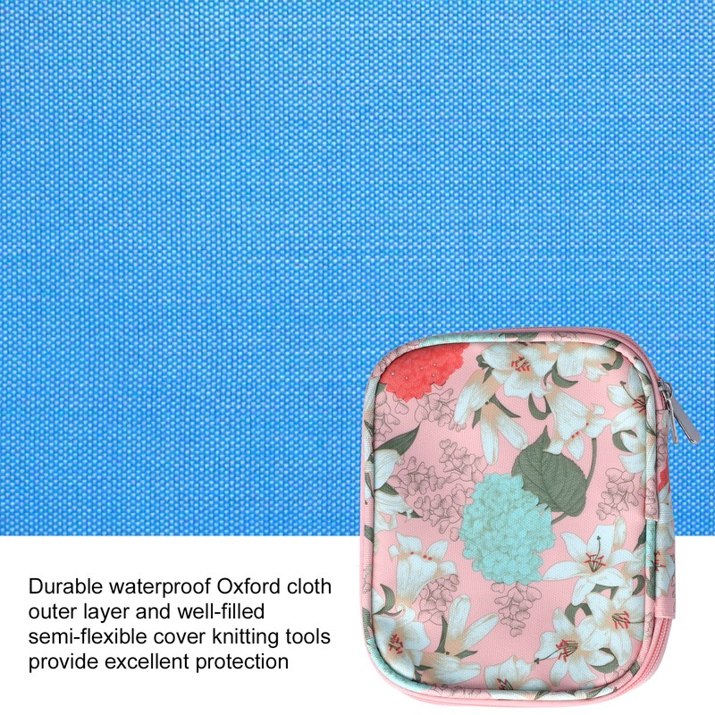 Storage Bag Waterproof Oxford Cloth Pink Lily Portable Household Daily