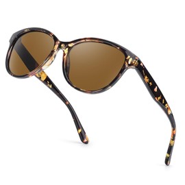 SIPHEW Women's Polarised Classic Sunglasses with UV400 Protection for Women, A04 - Gate Floral/Brown