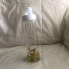 Starbucks New Starbucks You Are Here Collection Glass Water Bottle TEXAS 18.5 oz NWOT