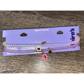 Claire’s BFF phone cord style Smiley Daisy choker necklace Jewelry Set