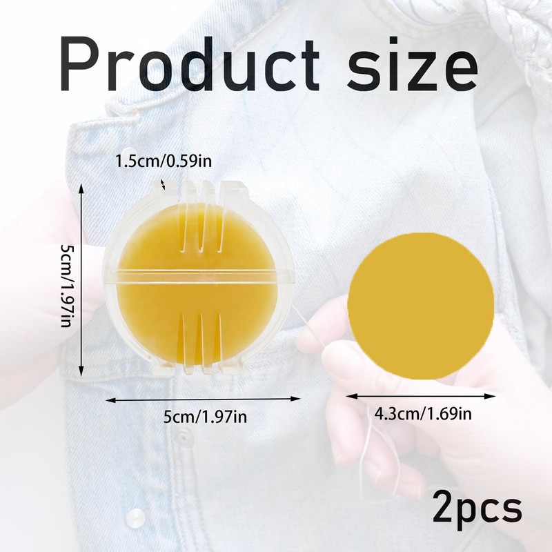 2PCS Beeswax Thread Conditioner Beeswax for Thread with Plastic Box