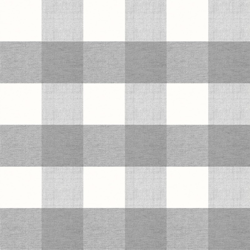 York Wallcoverings 750 Home Buffalo Check Grey Peel and Stick