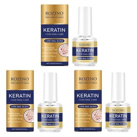 ROZINO 3 Days Nail Care - Keratin Amino Acid Formula for Superior Nail Nourishment:_A box of 3 bottles 【yellow-Moisturizing nail care】