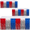 BASHOUT USA Metallic Table Skirt | (3 Pcs) Patriotic Party