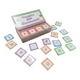 Juego Didáctico Madera Vocales Asociación Imágenes Montessori Preescolar                                                                              